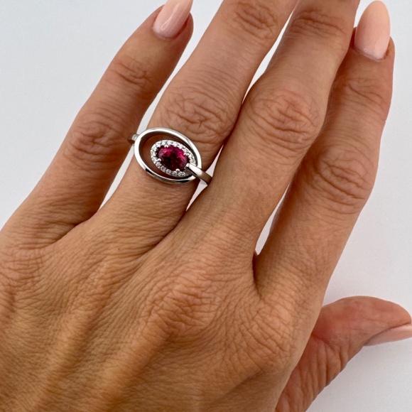 GIA Cert. NO-HEAT or TREATMENTS, Nautral Ruby & Diamond Ring, 14k, sz 6, RARE! - Picture 8 of 17
